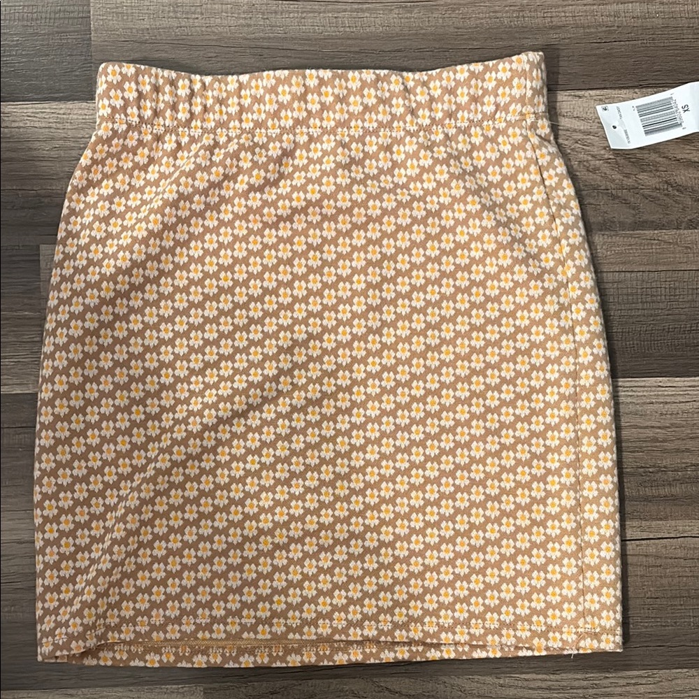 Freshman Tan Mini Pencil Skirt for Work